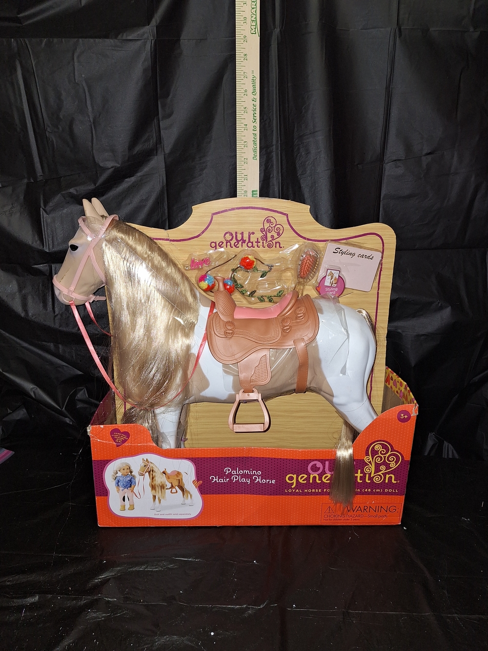 Our Generation Retired Palomino Hair Play Horse - Blonde and White
